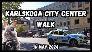 4K ASMR Karlskoga City Centre Walk - May 16