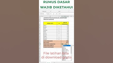 TUTORIAL EXCEL RUMUS DASAR YANG WAJIB DIKETAHUI #shorts