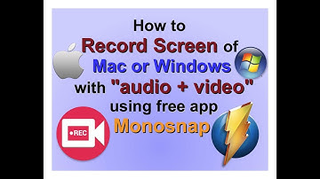 How to record Mac or Windows "screen + audio + video" with free app Monosnap.