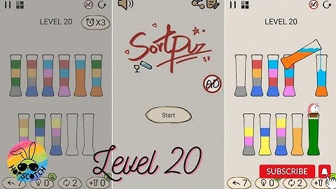 SortPuz Level 20 | Relaxing game - Water Sort Puzzle | Brain Games #braingames #waterpuzzle #sortpuz