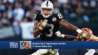 Nfl network's bucky brooks ranks his top 5 tight ends in the nfl.
visit www.nfl.com/podcasts/ for more move sticks.
https://www.raiders.com mor...