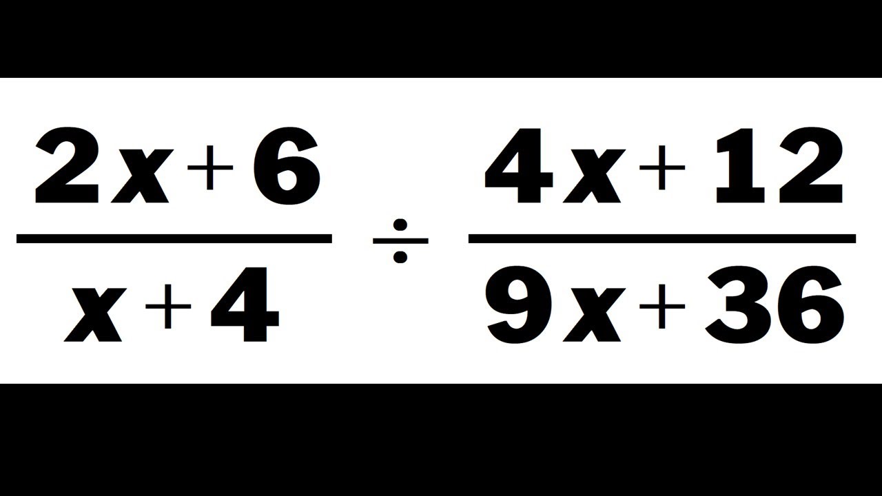 Dividing Two Rational Expressions Through Factoring and Cancelling ...