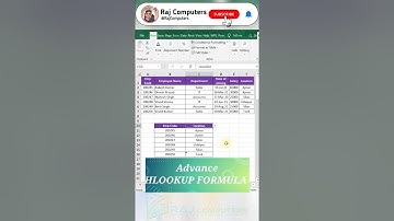 Advance Hlookup in excel | Raj Computers | Raj sir #shorts #exceltricks #hlookupformula #hlookup