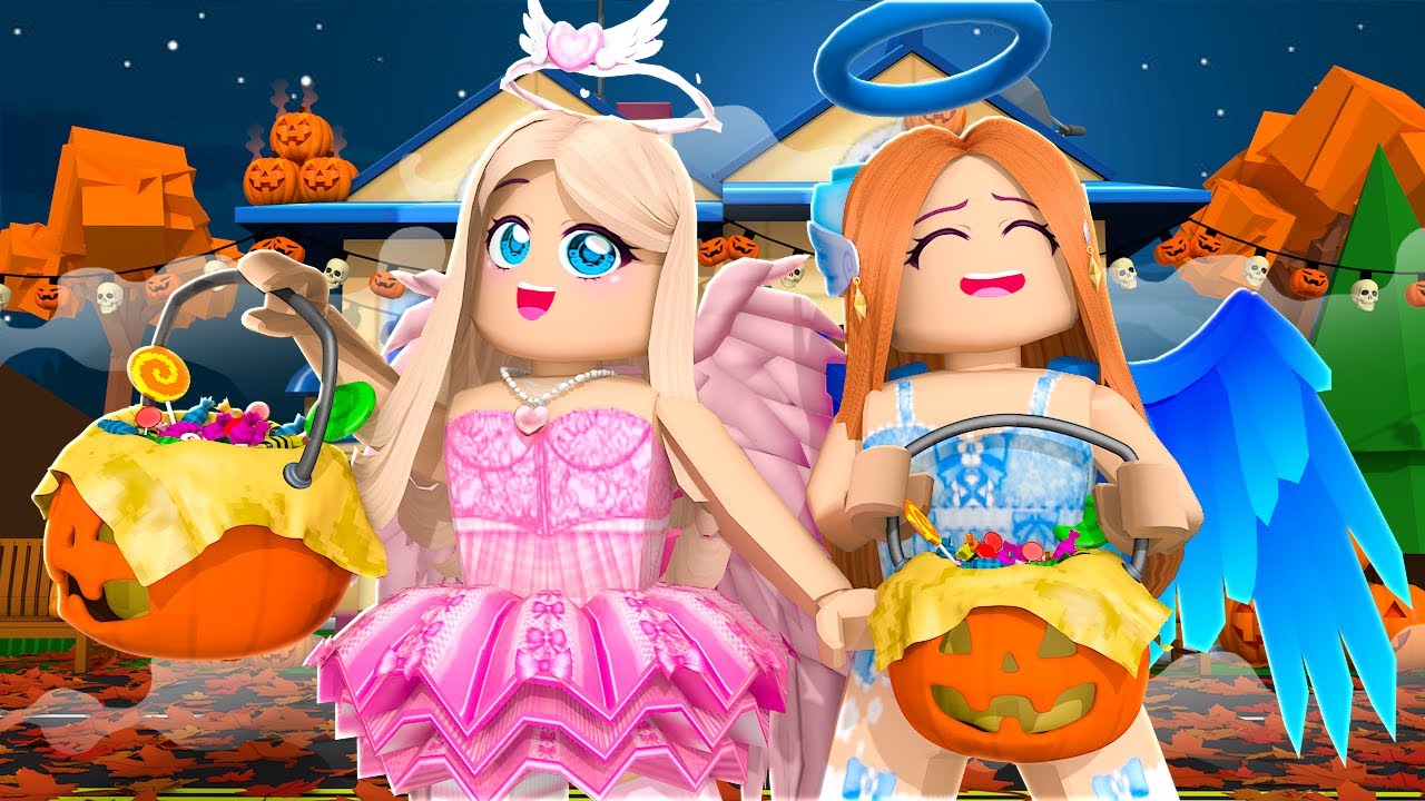 RICH BRAT SISTERS ON HALLOWEEN DAY IN BROOKHAVEN! (ROBLOX BROOKHAVEN