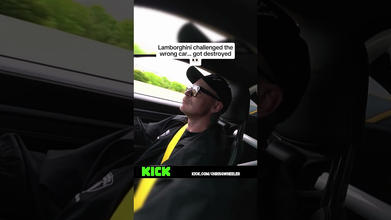 lamborghini challenged the wrong car #kaicenat #adinross #supercars #lambo
