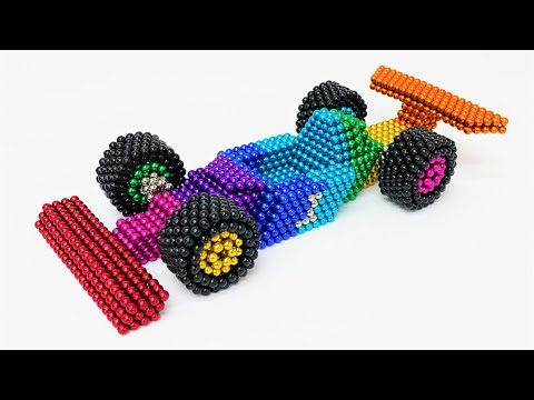 DIY-磁気ボールからF1のレーシングカーを作る方法 | ASMR(満足とリラックス)| Magnetic Samurai