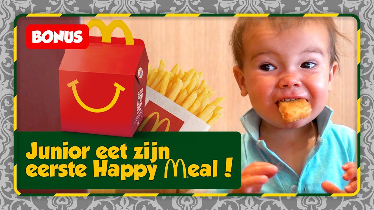 JUNIOR EET ZIJN EERSTE HAPPY MEAL BIJ DE MCDONALDS! - De Nagelkerkjes #258