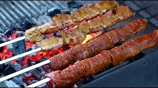 This kebab is prepared by marinating the meat overnight, and grilling
it on open fire. usually served with polo(white rice) or naan (bread).
ingredient...