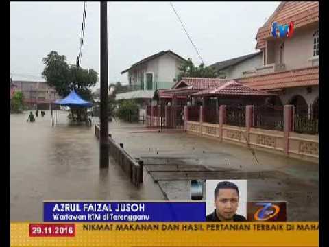 Banjir Terengganu Beberapa Kawasan Di Kuala Terengganu Dan Berang Dinaiki Air 29 Nov 2016 Youtube