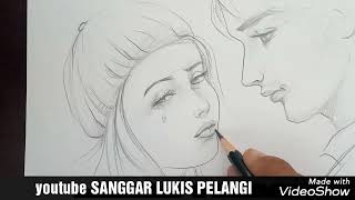 Teknik dasar menggambar wajah dengan pensil || besic face drawing with pencil