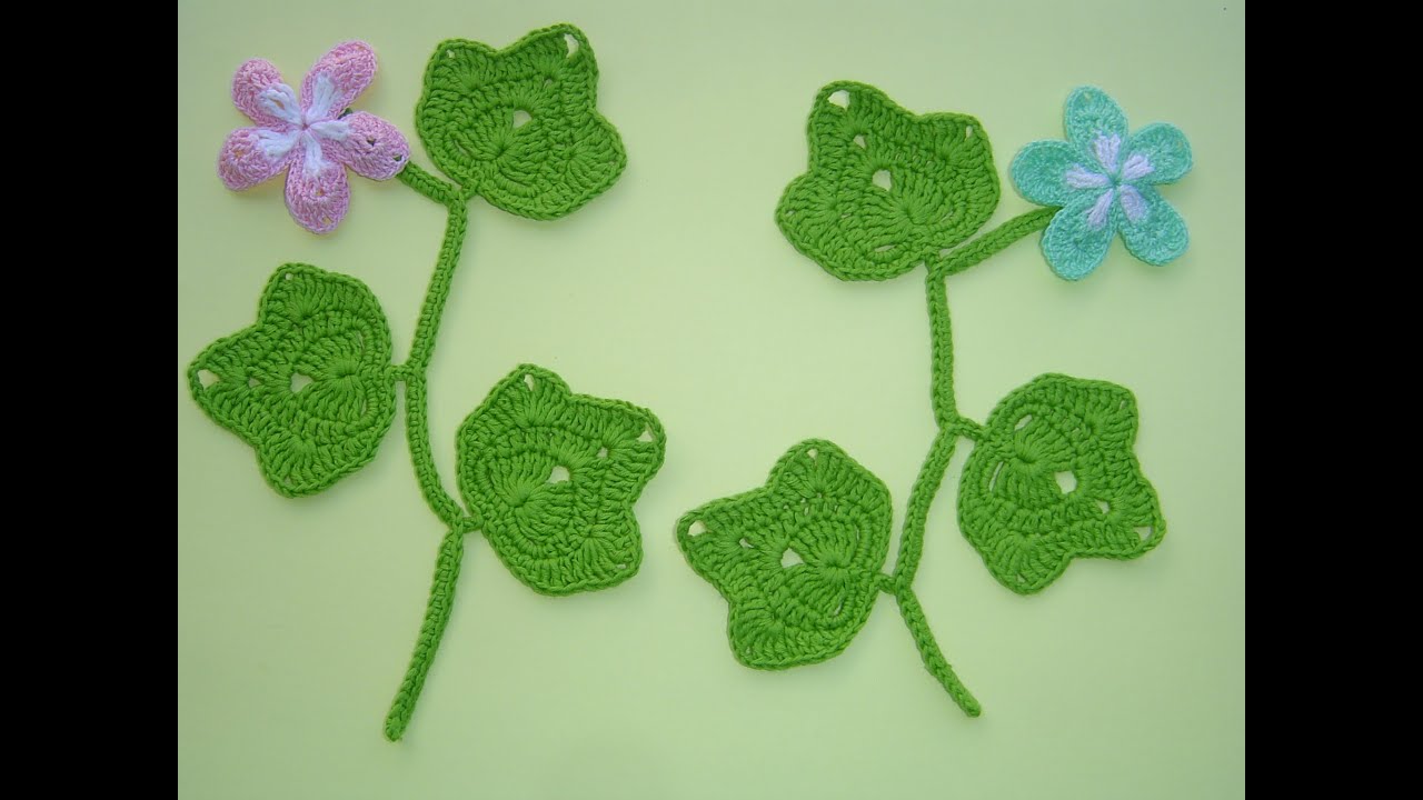 Como tejer hojas a crochet paso a paso fácil DIY YouTube