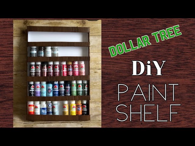 Dollar Tree Diy Craft Paint Storage/ Holds up to 64 - 2oz bottles. 