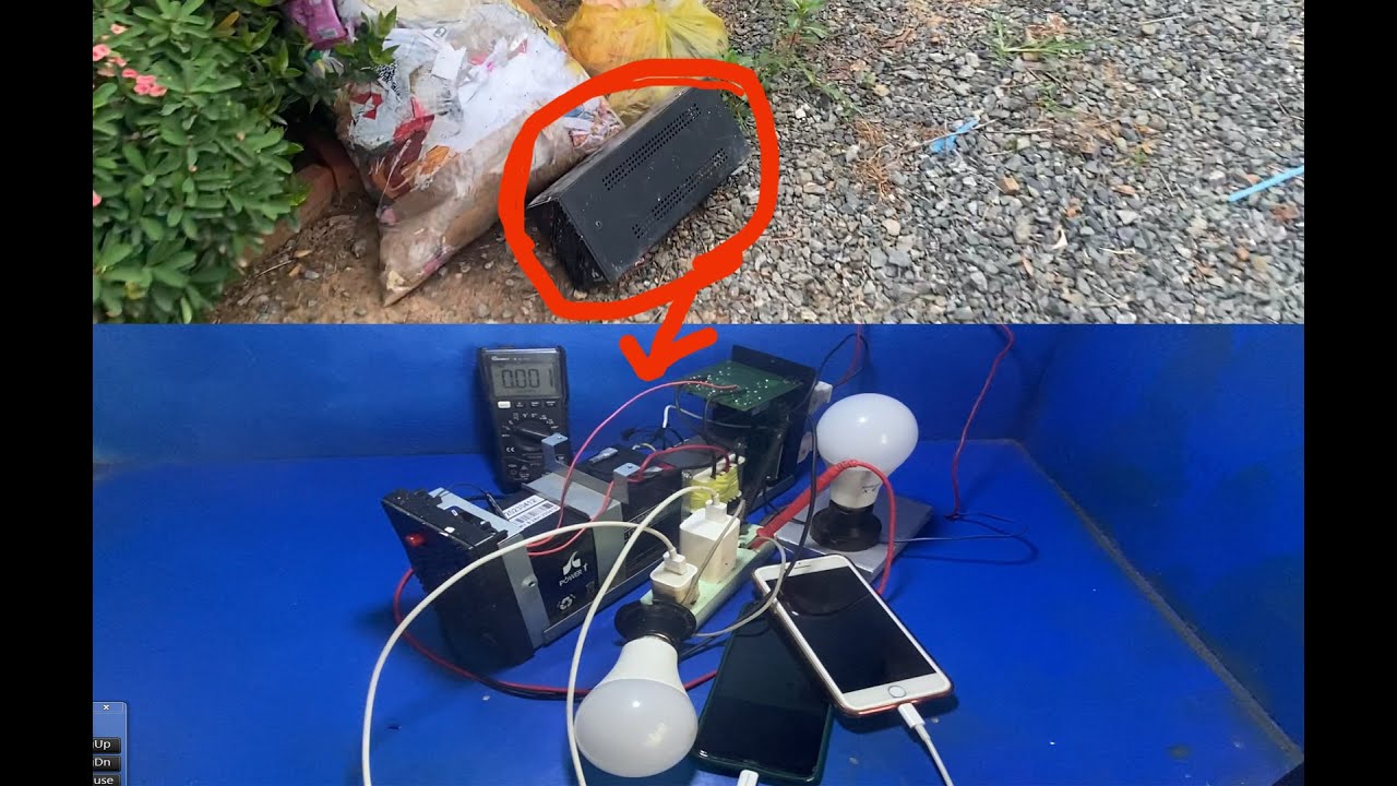 How to make inverter 12V to 220VAC from oldest computer UPS - YouTube