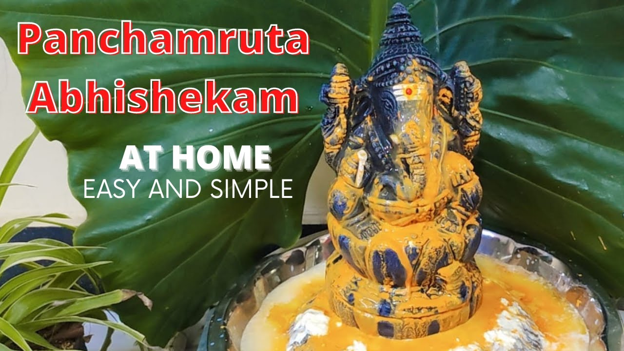 Ganesha abhishekam at home  ganapathi ganesh chaturthi   Shri Ganesha Abhishekam At Home  PREMA