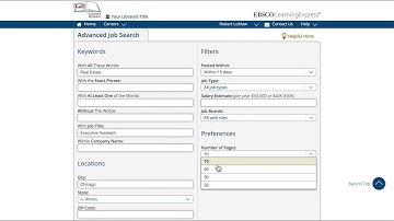 Searching for Jobs and Internships in Job & Career Accelerator - Tutorial