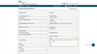 Searching for Jobs and Internships in Job & Career Accelerator - Tutorial