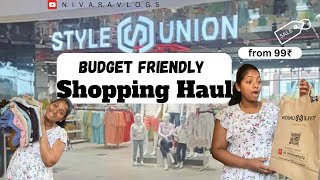 style union shopping haul||budget friendly shopping under 1000||t-shirts from 99rupees||style union