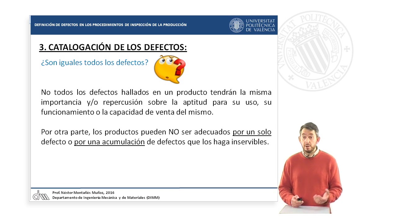 Definicion De Defectos En Los Procedimientos De Inspeccion De La