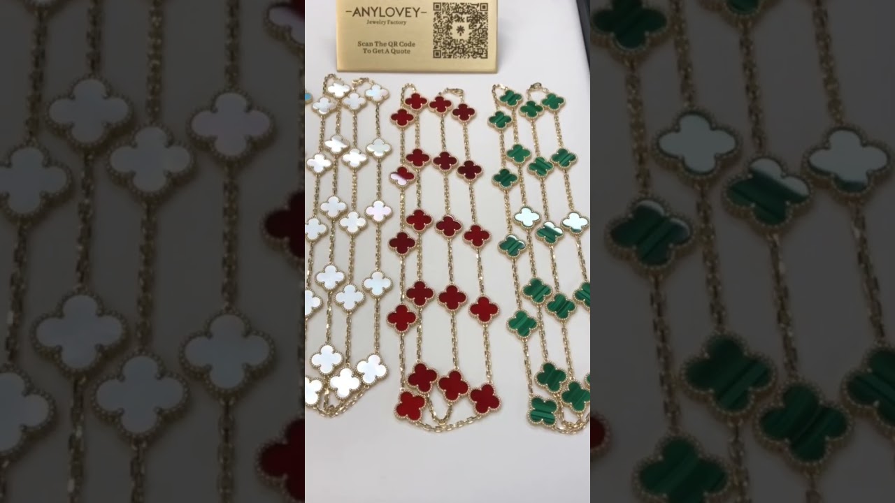 Vintage Alhambra Long Necklace 20 Motif 