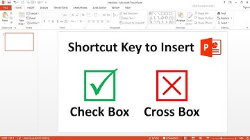 Shortcut for Checkbox and Cross Box Symbol In PowerPoint