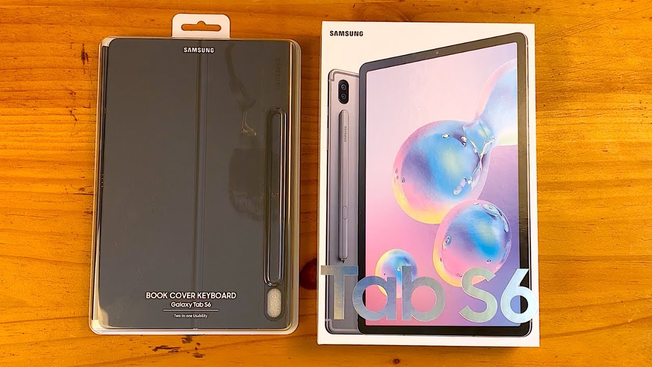 Galaxy Tab S6 & Book Cover Keyboard Unboxing First Impressions -