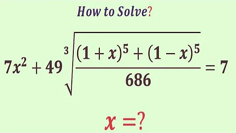 An Amazing Algebra Challenge | Olympiad Question | Can you Solve this? | x=?