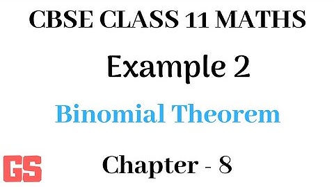 Chapter 8 - Ex : 8.1 Example 2| Binomial Theorem|CBSE Class 11th Maths in Tamil| NCERT| JEE Mains|GS