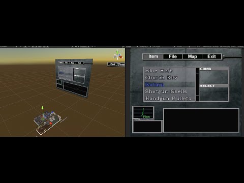 Unity 3d Resident Evil Survivor Menu Test / Progression Item File Map System