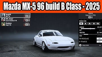 Mazda MX-5 1996 build B Class Car in NFS Unbound in 2025