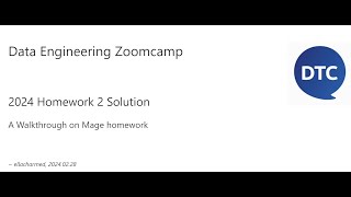 EllaLearns | DEZoomcamp 2024 Homework 2 solution on Mage-AI
