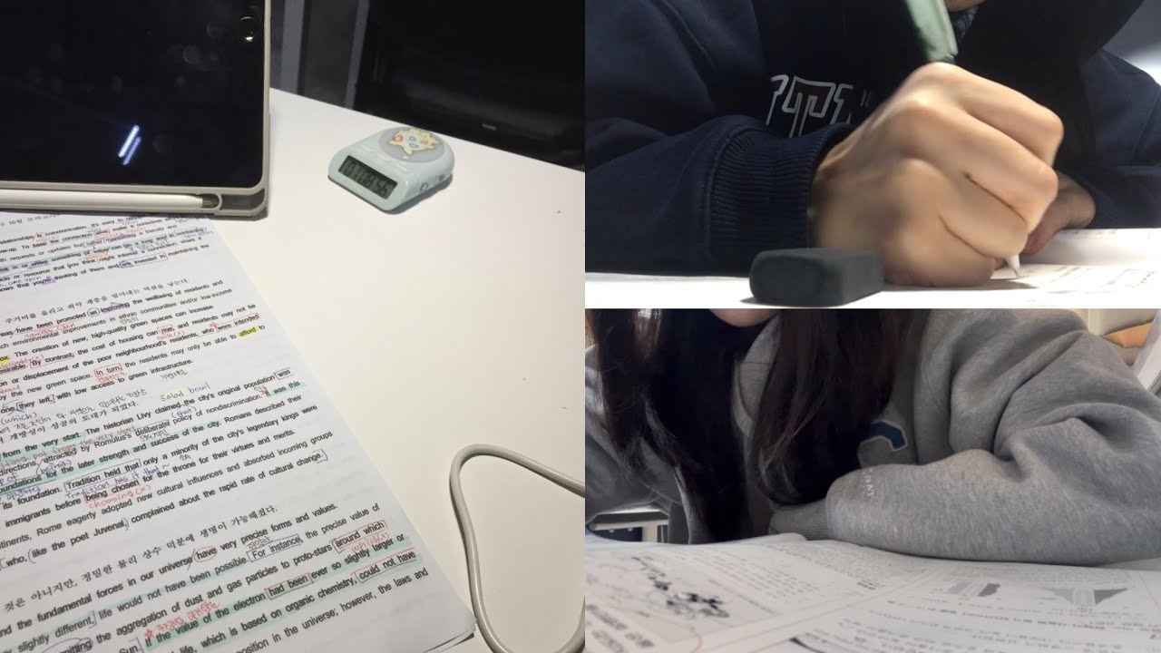 EXAM VLOG ✏️📚 / 고1 마지막 시험기간 브이로그 / 기말고사 / 09 / 공부