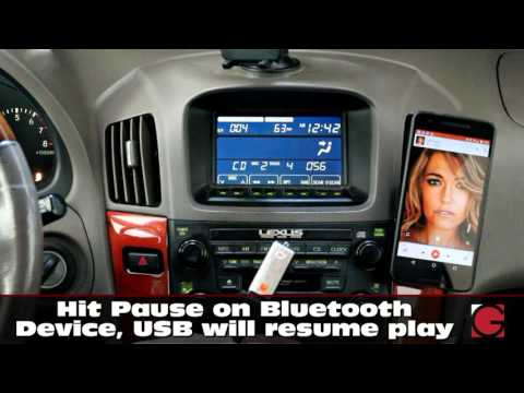 Lexus Rx300 1999-2003 GROM USB Android iPhone Bluetooth Car Kit Demo