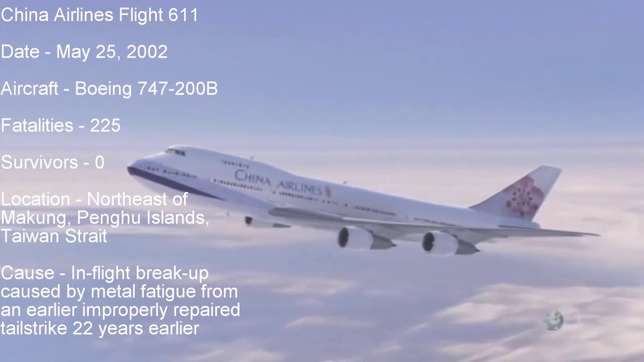 Top 5 deadliest China Airlines crashes YouTube