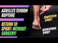 Achilles Tendon Rupture: Return to Sport Without Surgery!