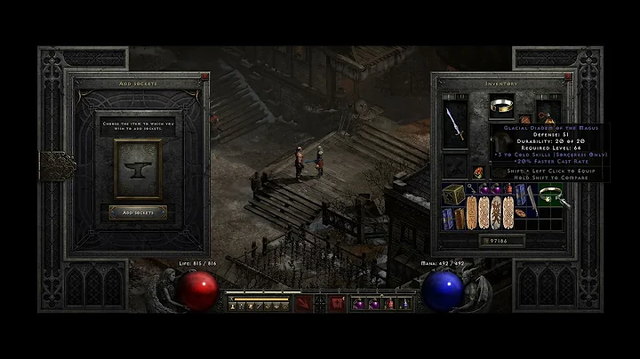 Diablo 2 Resurrected -DIADEM 3Cold sorc + 20FCR   2 socket  (LADDER SS2)
