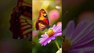 Relaxing Nature with Butterfly &amp; Flowers 🦋🌸 | Calm Ambience #shorts #relax