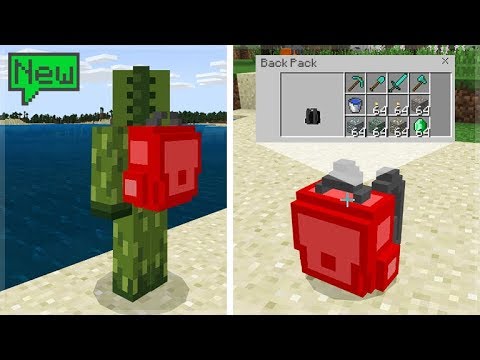 How To Get Working Backpacks In Minecraft Pocket Edition Bedrock New Addon Youtube
