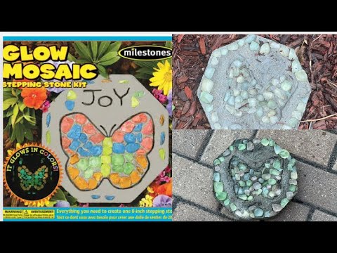 DIY Glow In The Dark Stepping Stone Milestones Glow Mosaic Stepping Stone Kit DIY Stepping Stone