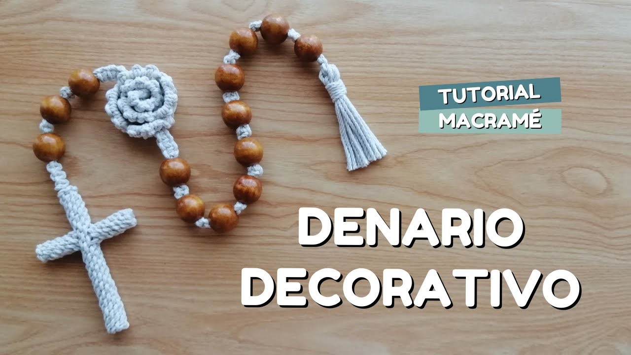 ¡Haz tu propio denario de macramé con cuerdas y cuentas!