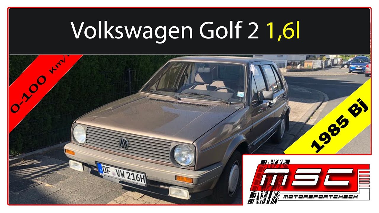 Volkswagen Golf 2 1985 1 6 0 100 100 150 Acceleration Motorsportcheck De Youtube