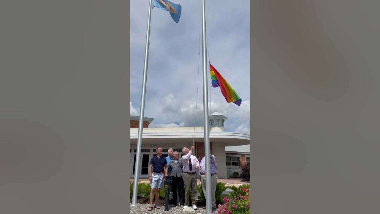 Rehoboth Beach Mayor raises rainbow flag for pride month YouTube