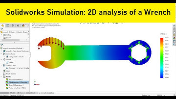 Solidworks simulation 129 |  2D structural analysis of a wrench