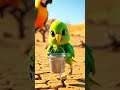 Посмотрите, как попугай и его птенец вместе строят дом в пустыне 🦜🏠🏜