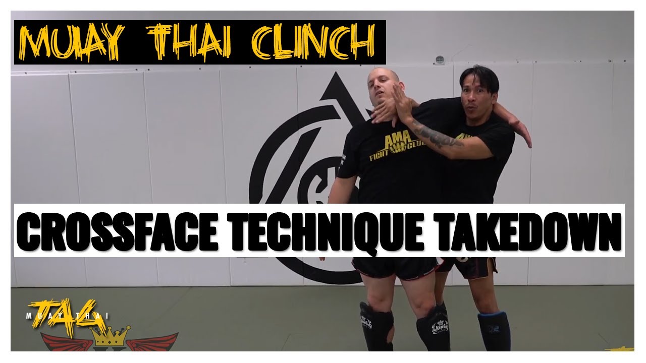 Muay Thai Clinch Crossface Technique Takedown with Kaensak Sor