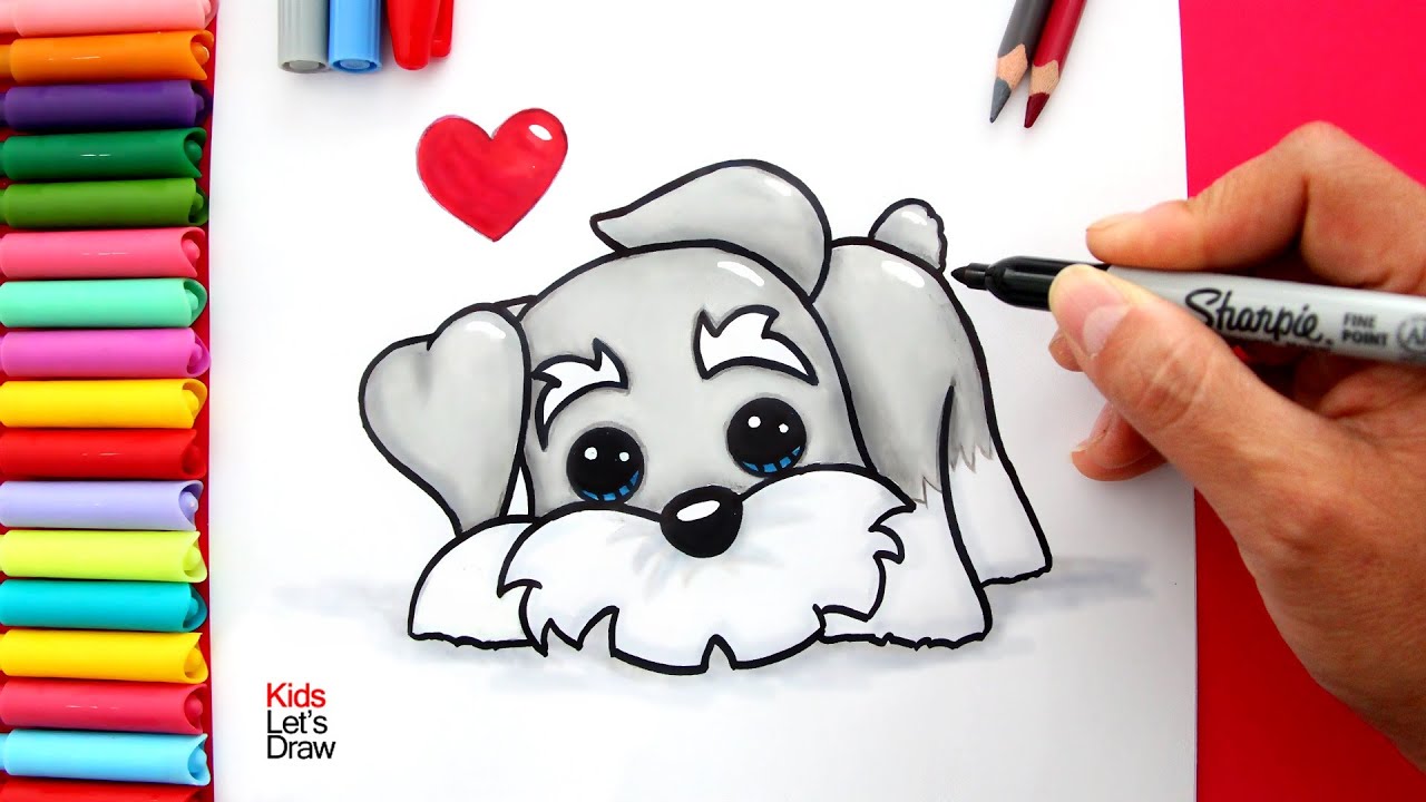 Cómo dibujar un PERRITO SCHNAUZER Kawaii - thptnganamst.edu.vn