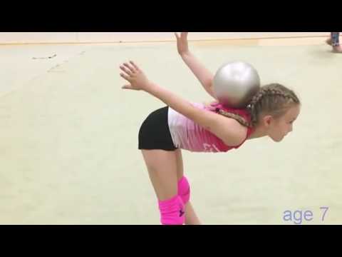 Emilia rythmetic gymnastics evolution age 3 to 7