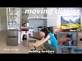 moving diaries part 4: new furniture &amp; packages, mental breakdown &amp; unboxing furniture