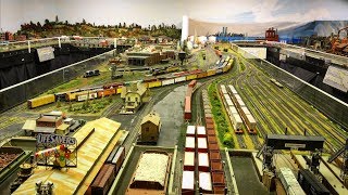 Large Private Model Railroad layout in HO scale 4K UHD