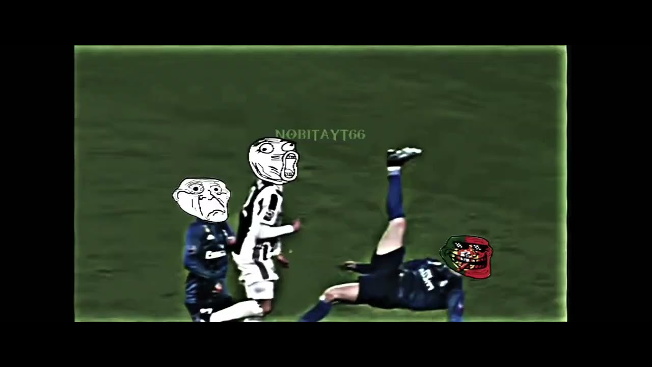 Kick Troll Cristiano ronaldo bicycle kick. Troll face edit #trollface # ...