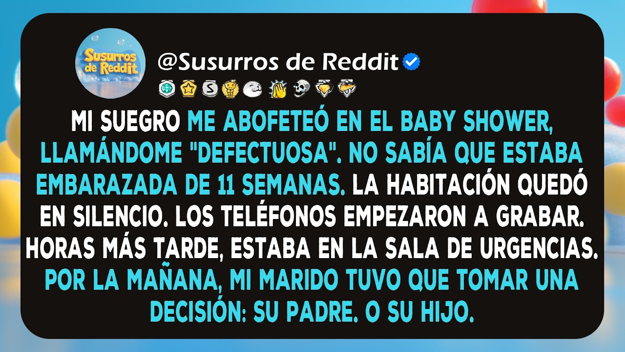Mi suegro me abofeteó en el baby shower, sin saber que estoy embarazada. Mi marido decidió...